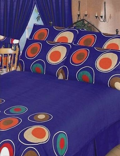 King size retro kreise - retro,